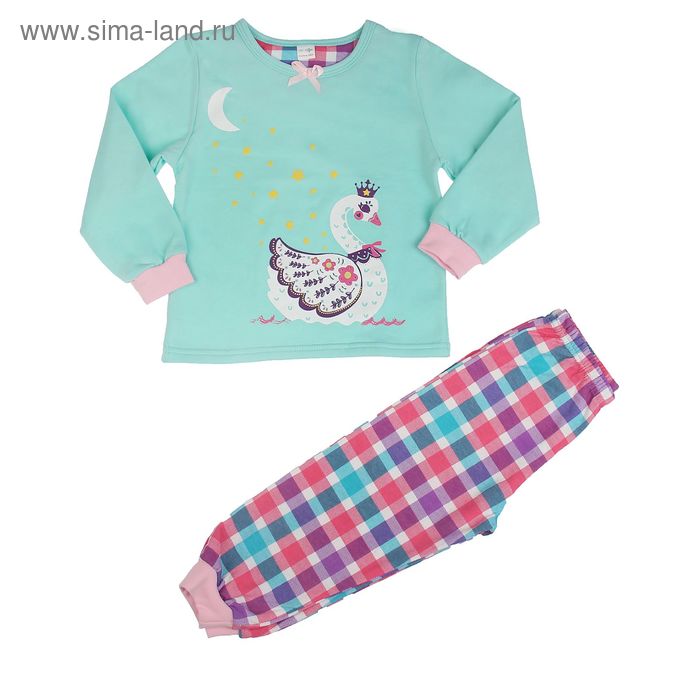 Пижама теплая для девочки, рост 122 см (64), цвет микс 715-15 - Фото 1