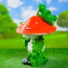 Садовая фигура "Мухомор с двумя лягушками" 25*25*43 см - Фото 3