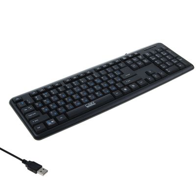 Клавиатура CBR KB 107, проводная, мембранная, 104 клавиши, USB, чёрная