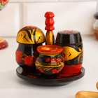 Набор для специй дерево «Ягодка», 4 предмета, хохлома - Фото 1