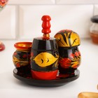 Набор для специй дерево «Ягодка», 4 предмета, хохлома - Фото 3