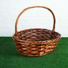 Набор корзин плетёных, ива, 3 шт., коричневые, овальные - Фото 3