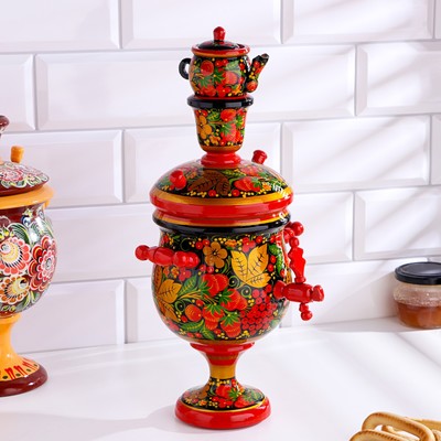 Фигура дерево «Самовар», хохлома