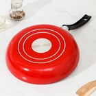 Сковорода Blaze, d=26, стеклянная крышка, антипригарное покрытие, цвет красный - Фото 3