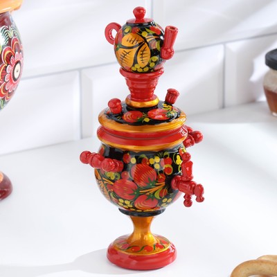 Фигурка «Самовар», хохлома, дерево