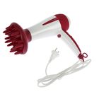 Фен для волос Luazon LF-05, 2200 Вт, 2 скорости, 3 темп. режима, диффузор, бело-красный - Фото 2