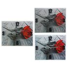 Часы настенные, серия: Цветы, "Красная роза", 40х50  см, микс - Фото 4