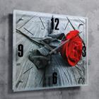 Часы настенные, серия: Цветы, "Красная роза", 40х50  см, микс - Фото 8