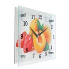 Часы-картина настенные, серия: Кухня, "Абрикосы и клубника", 20х25  см - Фото 2