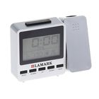 Электронный будильник Lamark LK-2100, серебристый - Фото 1