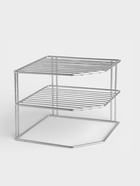 Подставка для посуды, 2 яруса, 25×25×20 см, хром - Фото 3