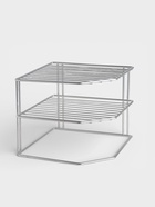 Подставка для посуды, 2 яруса, 25×25×20 см, хром - Фото 4