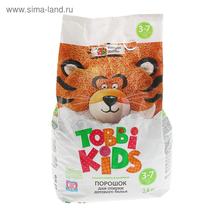 Стиральный порошок Tobbi Kids 3-7 лет для детского белья, автомат 2,4 кг - Фото 1