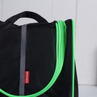 Рюкзак молодежный на молнии, 1 отделение, 1 наружный карман, чёрный/салатовый - Фото 4