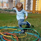 Обруч, диаметр 90 см, цвет голубой - Фото 9