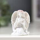 Сувенир полистоун "Ангел-девушка в розовом венке - благословение" 3х4х2,5 - Фото 1