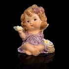 Сувенир полистоун "Ангелочек-малыш с игрушкой/корзинкой" 5,5х5х6,5 см МИКС - Фото 1