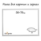 Рама для картин (зеркал) 50×70×2.6 см, дерево, Berta, белая - Фото 1