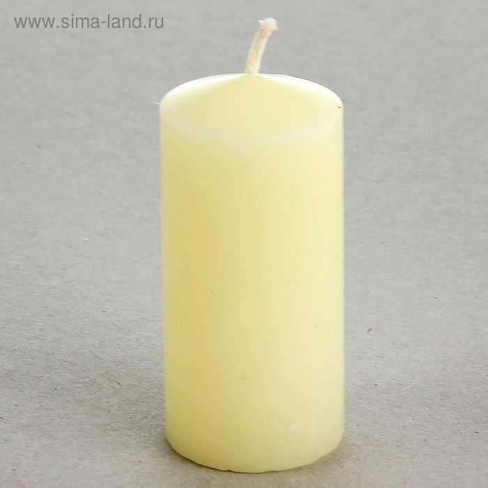 Свеча классическая 4х8,5 см, белая - Фото 1