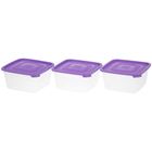 Набор пищевых контейнеров 900 мл "Унико", 3 шт, цвет фиолетовый - Фото 6