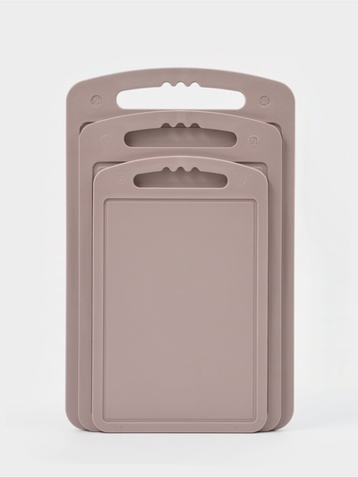 Набор разделочных досок Martika, пластик, 3 шт.: 24×15 см, 28×18 см, 32×20 см, МИКС