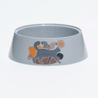 Миска "Cats" 0,3л, 14,5 x 14,5 x 4 см, серая - Фото 2