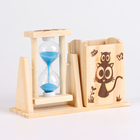 Песочные часы "Любовь  рисовать", сувенирные, с карандашницей, 9.5 х 13.5 см, микс - Фото 2