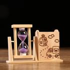 Песочные часы "Любовь  рисовать", сувенирные, с карандашницей, 9.5 х 13.5 см, микс - фото 8265915