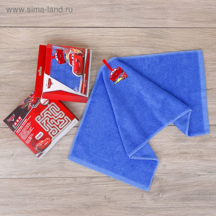 Полотенце махровое, Тачки, + игра на упаковке - Фото 1