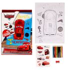 Раскраска по номерам "Помоги собрать чемпиона" Тачки (карандаши 10 шт, точилка, бонус) 21*30 см - Фото 1