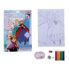 Раскраска по номерам "Эльза и Анна" (карандаши 10 шт., точилка, игра), 21*30 см - Фото 1