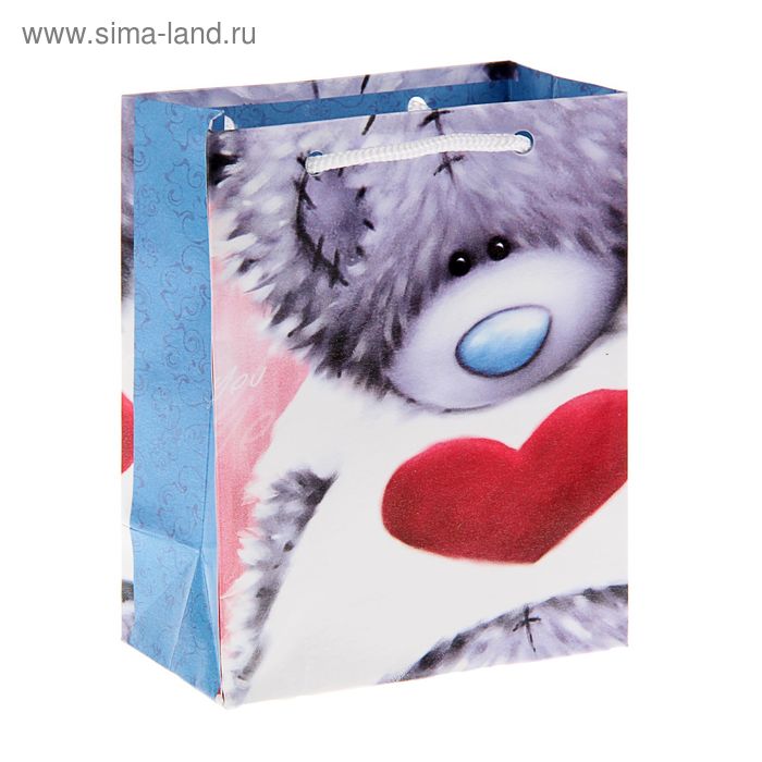 Пакет подарочный "Застенчивый мишка", 14.5 х 11.5 х 6.5 см, Me to you - Фото 1