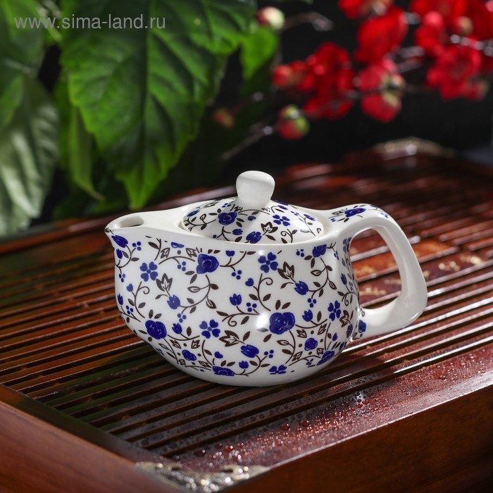 Чайник заварочный 200 мл "Цветочные мотивы", цвет МИКС - Фото 1