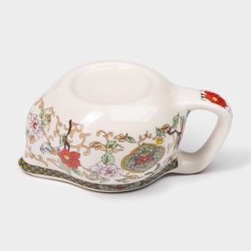 Чайник керамический заварочный с металлическим ситом «Цветы», 200 мл