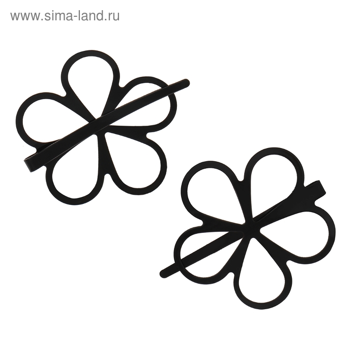 невидимка д/волос "Биргит" (набор 2 шт) ромашка - Фото 1