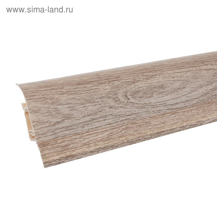 Плинтус с кабель-каналом 6х1,5х250 см Aberhof дуб белый - Фото 1