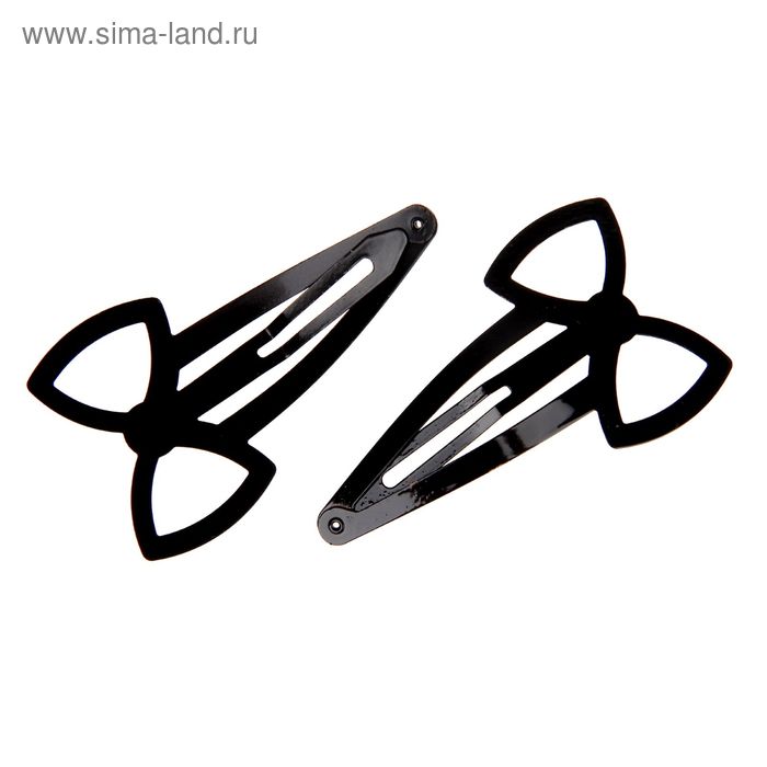 невидимка д/волос "Биргит" (набор 2 шт) бантики - Фото 1