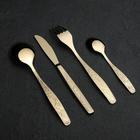 Набор столовый «Уралочка», 48 предметов, толщина 2 мм, с полным декоративным покрытием, декоративная коробка, цвет золотой - Фото 4