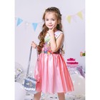 Платье нарядное для девочки, рост 98 см (28), цвет белый/розовый - Фото 1