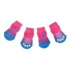 Носки нескользящие, размер S (2,5/3,5 х 6 см), набор 4 шт, микс расцветок для девочки - Фото 5