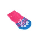 Носки нескользящие, размер S (2,5/3,5 х 6 см), набор 4 шт, микс расцветок для девочки - Фото 6