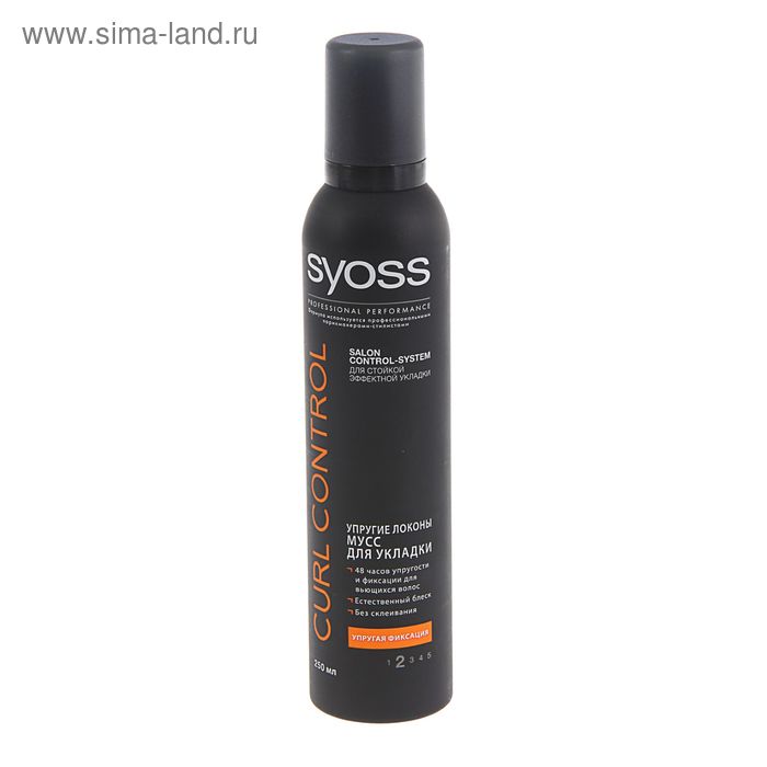 Мусс для укладки Syoss Curl Control "Упругие Локоны" сильная фиксация, 250 мл - Фото 1