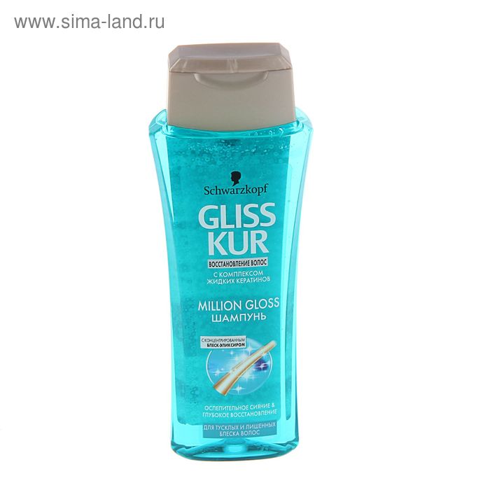 Шампунь для волос Gliss Kur Million Gloss, 250 мл - Фото 1