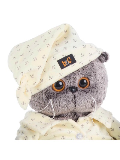 Мягкая игрушка «Кот Басик», в пижаме, 19 см