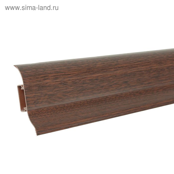 Плинтус с кабель-каналом 6,2х2,3х250 см "Престиж" Махагон - Фото 1