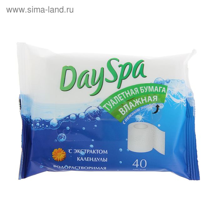 Туалетная бумага влажная Day Spa, водорастворимая, 40 шт. - Фото 1