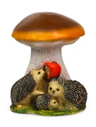 Садовая фигура из полистоуна «Гриб белый с ежами и яблоком», 37×30×30 см - Фото 4