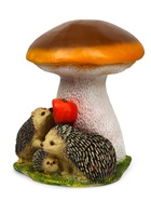 Садовая фигура из полистоуна «Гриб белый с ежами и яблоком», 37×30×30 см - Фото 5