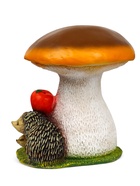Садовая фигура из полистоуна «Гриб белый с ежами и яблоком», 37×30×30 см - Фото 6