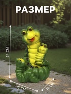 Садовая фигура из полистоуна «Гусеницы семья », 24×14×15 см - Фото 2